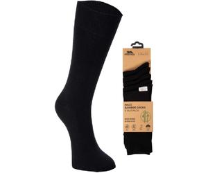 Trespass Daily Antibacterial 5 Pack Crew Outdoor Socks - Black - 4-7 UK