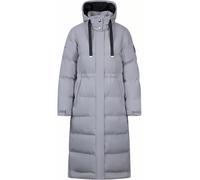 Trespass Womens Rain Jacket Colter - Waterproof 8000mm, Breathable 3000mvp, Fake Down Filling, Stitched Baffles, Grown on Hood, 2 Zip Pockets, Side Hem Zips, Storm Flap, Adjustable Cuffs