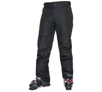 Trespass DLX Coffman, Black, XL, Waterproof Ski Trousers with Ankle Zips, Ankle Gaiters & Side Ventilation for Men, X-Large, Black