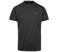 Trespass DLX Mens Casual Short Sleeve T-Shirt Quickdry Contrast Side Panels Garvey Dark Grey Marl