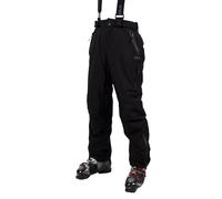 Trespass DLX Mens Ski Trousers Salopettes Kristoff II - Waterproof, Breathable, Stretch Fabric Down Touch Filling, Tricot Lined, Kick Panels, Adjustable Detachable Braces Black