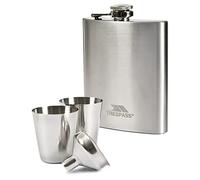 Trespass Dramcask Stainless Steel Hip Flask Silver One Size