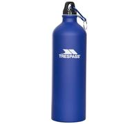 Trespass Drinking Bottle 1L Slurp - Metallic Bottle with Carabiner, Water Bottle for Men & Women, Metal Drinks Bottle, For Sports, Outdoors, Gym, Travelling