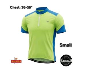 Trespass Dudley Men's Short Sleeve 1/4-Zip Cycling Jersey - Green - SMALL RRP£44