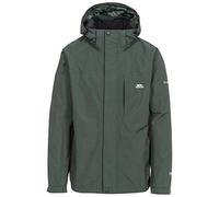 Trespass Edwards II, Olive, L, Waterproof Jacket with Concealed Hood for Men, Large, Green