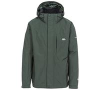 Trespass Edwards II, Olive, XL, Waterproof Jacket with Concealed Hood for Men, X-Large, Green