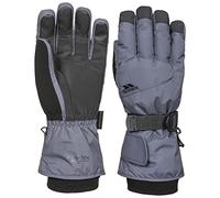 Trespass Ergon II Adults Waterproof Ski Gloves in Grey & Black with Nose Wipe