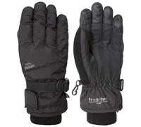 Trespass Ergon II, Black, 11/12, Warm Padded Waterproof Gloves Kids Unisex, Age 11-12, Black