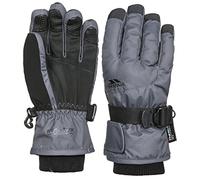 Trespass Ergon II, Carbon, 5/7, Warm Padded Waterproof Gloves Kids Unisex, Age 5-7, Grey