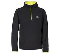 Trespass Etto Boys Half Zip Outdoor Fleece Lightweight Warm Jumper Pullover Black