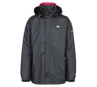 (XL, Black) Trespass Mens Waterproof Jacket Hooded Fraser II