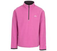 Trespass Girls Fleece Jumper Sybil - 1/2 Zip Contrast Colour, Binding on Cuffs, Facing on Inner Collar, Knitted, 100% Polyester Deep Pink