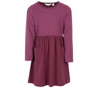 Trespass Girls Forgotten Stripe Jersey Casual Dress - Fig - 7-8 Years - Fig - 95% Cotton/5% Elastane