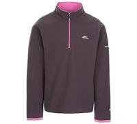 Trespass Girls Fleece Jumper Sybil – 1/2 Zip, Contrast Colour, Knitted 100% Polyester Dark Grey