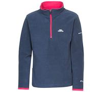 Trespass Girls 1/2 Zip Fleece Jumper Sybil – Contrast Colour, 100% Polyester Navy