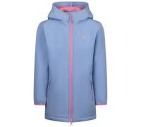 Trespass Girls Softshell Jacket Brennagh - Longer Length Coat with 2 Zip Pockets, Girls Fleece Lined Jacket with Hood, Kids Autumn Winter Coat with Full Zip