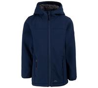 Trespass Girls Softshell Jacket Kristen - Contrast Bonded Fake Fur Back, Chin Guard, Longer Length, 2 Zip Pockets, Adjustable Hood, Binding at Cuffs