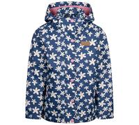 Trespass Girls Waterproof Jacket TP50 Drippy - Kids Wind Resistant Coat, Unpadded with All Over Print, Outerwear for Girls, Elasticated Cuffs & Detachable Hood