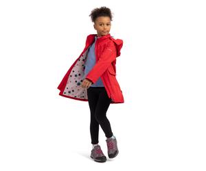 Trespass Girls Waterproof Windproof Hooded Long Jacket Drizzling