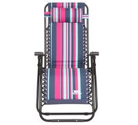 (One Size, Tropical Stripe) Trespass Glentilt Reclining Garden Chair/Recliner
