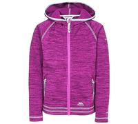 Trespass Goodness Girls School Fleece Full Zip Hoodie Plain in Pink White Purple