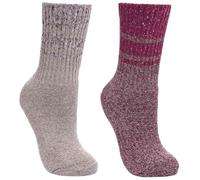 Trespass Womens Walking Socks Anti Blister Tacter Inner Lining 2 Pack Hadley
