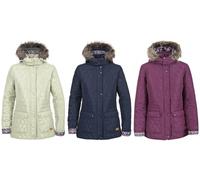 Trespass Jenna, Blackberry, XS, Warm Waterproof Winter with Removable Hood for Women, X-Small, Purple