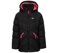 Trespass Kids Water Resistant Jacket Annah - Raincoat For Kids with Detachable Hood, Quilted Detail, Wind Resistant Padded Jacket with Reflective Detail on Back & 2 Zipped Pockets