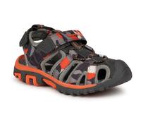 (31, Grey / Orange) Trespass Kids Closed Toe Beach Sandal - Jaime