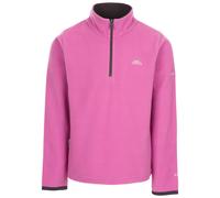 Trespass Girls Fleece Jumper Sybil - 1/2 Zip Contrast Colour, Binding on Cuffs, Facing on Inner Collar, Knitted, 100% Polyester Deep Pink