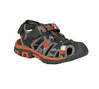Trespass Kids Jaime Sandals - Grey/Orange - 1 UK - Grey/Orange - 30% PU/25% EVA/25% TPR/20% Textile