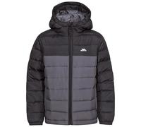 Trespass Kids Padded Jacket Oskar B - Contrast Zip, 2 Pockets, Full Cuffs Elastication, Grown on Hood, Padded Quilted, Rounded Dip at Back, Woven Shell
