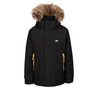 Trespass Kids Padded Jacket Wyald - Padded Waterproof Raincoat for Kids with Detachable Hood & Removable Fur Trim, Taped Seams, 2 Zipped Pockets