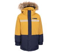 Trespass Kids Waterproof Jacket Laytone - Padded Waterproof Raincoat for Kids with Detachable Hood & Removable Fur Trim, Taped Seams, 2 Zipped Pockets