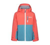 Trespass Kids Pauline DLX Ski Jacket - Peach Blush/Storm Blue - Peach Blush/Storm Blue - 7-8 Years - 80% Polyester/20% Polyamide