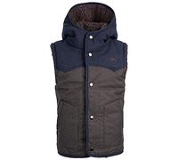 Trespass Kids Padded Gilet with Hood Reversible Teddy Fleece Obtain