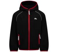Trespass Kids Softshell Jacket Belmoon - Grown on Hood, Reflective Piping, 2 Zip Pockets, Binding Trims, Knitted Shell, 95% Polyester, 5% Elastane