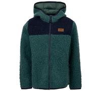 Trespass Kids Teddy Fleece Hoodie with Full Zip Jacket 2 Zip Pockets Lindenn Spruce Green