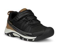 Trespass Kids Trainers Roan - Boys Girls Water Repellent Sneakers, Gym PE School Shoes, Children's Casual Trainers, Low Top Hook & Loop Strap Kids Footwear Black