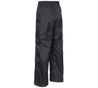 Trespass Unisex Kids Trousers - Waterproof, Breathable, Windproof, Taped Seams, Full Elasticated Waistband, 3 Pocket Openings, Elasticated Side Waist, Packaway, Packs Into Mesh Pouch Black
