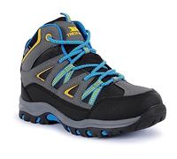 Trespass Kids Walking Boots Waterproof Mid Cut Gillon II Black in Size - 13