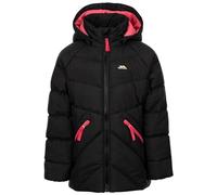 Trespass Kids Water Resistant Jacket Annah - Raincoat For Kids with Detachable Hood, Quilted Detail, Wind Resistant Padded Jacket with Reflective Detail on Back & 2 Zipped Pockets
