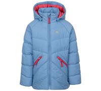 Trespass Kids Water Resistant Jacket Annah - Raincoat For Kids with Detachable Hood, Quilted Detail, Wind Resistant Padded Jacket with Reflective Detail on Back & 2 Zipped Pockets