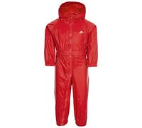 Trespass Kids Waterproof Breathable Rain Suit Button Signal Red 7/8