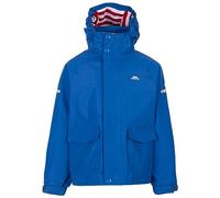 Trespass Kids Waterproof Jacket Unpadded With Detachable Hood Taped Seams Raincoat with 4 Pockets Bluster