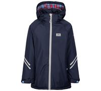 Trespass Kids Waterproof Jacket Valleyfield - Padded Longer Length Waterproof Raincoat for Kids with taped Seams, Detachable Hood, Reflective Detail & 2 Pockets