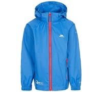 Trespass Kids Waterproof Jacket Qikpac X - Wind Resistant Lightweight Breathable Rain Coat, Boys Girls Foldable Packaway Jacket, Children's Unisex Shell Jacket for School Walking Travelling