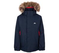 Trespass Kids Padded Jacket Wyald - Padded Waterproof Raincoat for Kids with Detachable Hood & Removable Fur Trim, Taped Seams, 2 Zipped Pockets