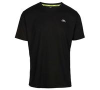 Trespass Mens Sports Active Top Landford - Short Sleeve Fitness Gym Shirt Black