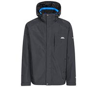 Trespass Men Edwards II Waterproof Rain/Outdoor Jacket with Concealed Hood - Black, X-Large